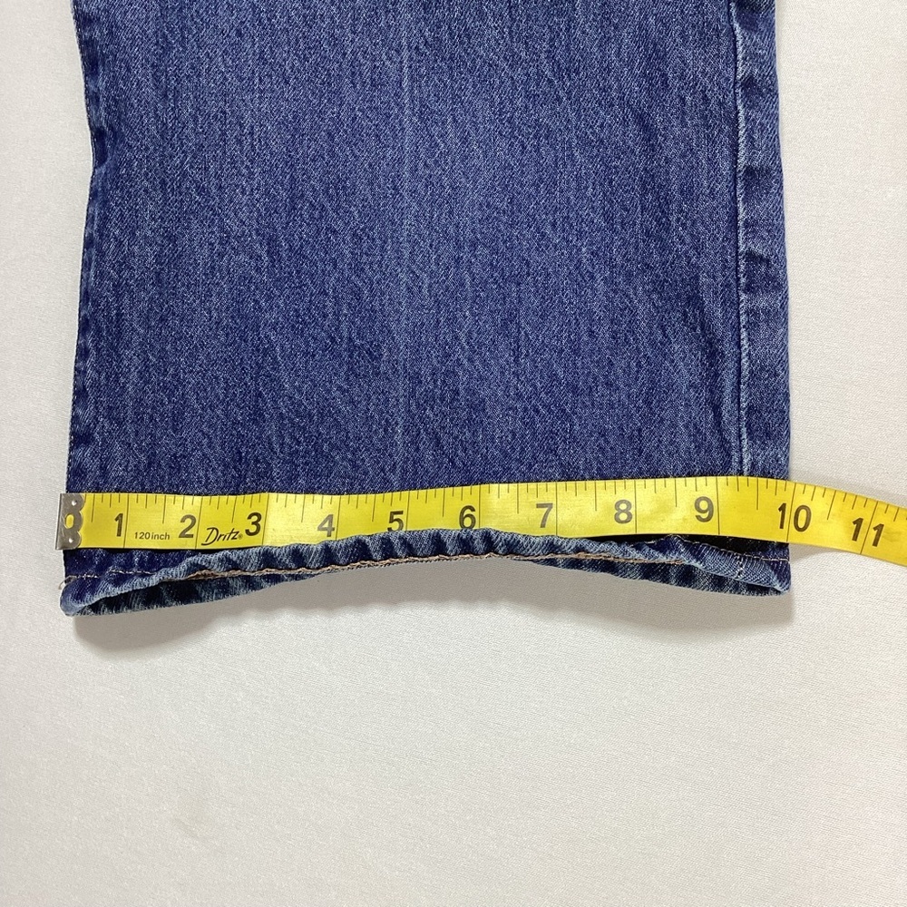 Express Wide Leg High Rise Rígid Blue Denim Jeans - Picture 14 of 15